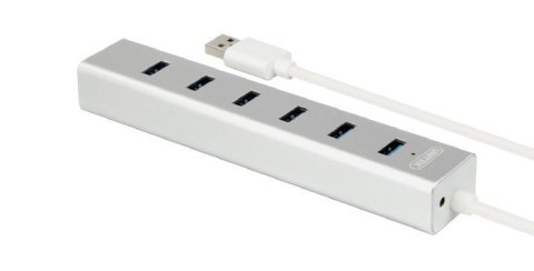 HUB 7 x USB3.0 Aluminium z zasilaczem; Y-3090