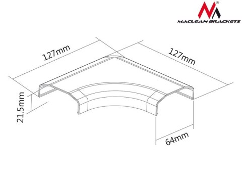 Listwa maskująca do kabli narożna MC-697W