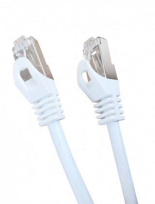 Patch cord Kat.6A S/FTP LSZH 1m biały