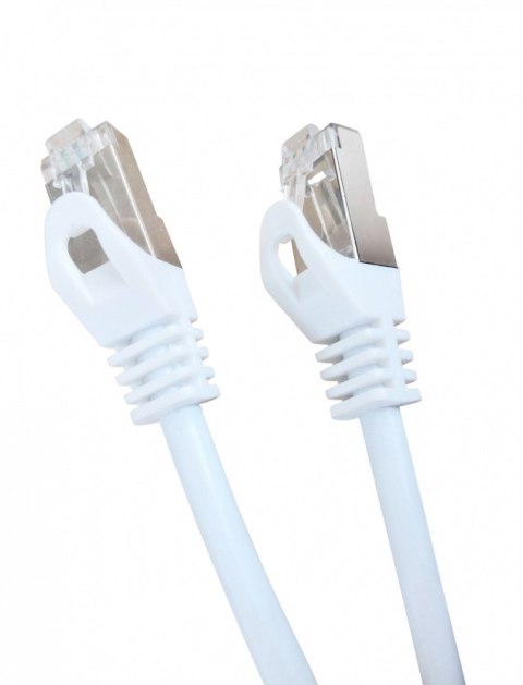 Patch cord Kat.6A S/FTP LSZH 1m biały