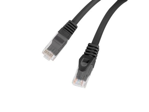 Patchcord kat.6 UTP LSZH CU 0.25m czarny fluke passed
