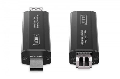 Przedłużacz (extender) światłowodowy USB 3.2 Gen1 do 300m, 3x USB-A, 1x USB-C do 5 Gbps, (LC multi-mode) - zestaw (odbiornik/na