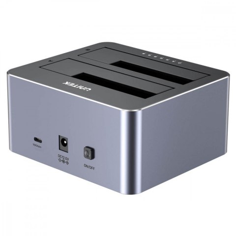 Stacja klonująca dyski 2x 2,5/3,5; CLONE; USB-C 10 Gbps