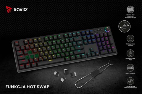 Klawiatura mechaniczna STYX Outemu Brown Hot Swap RGB