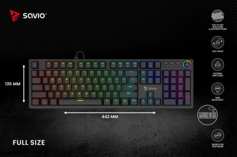 Klawiatura mechaniczna STYX Outemu Brown Hot Swap RGB