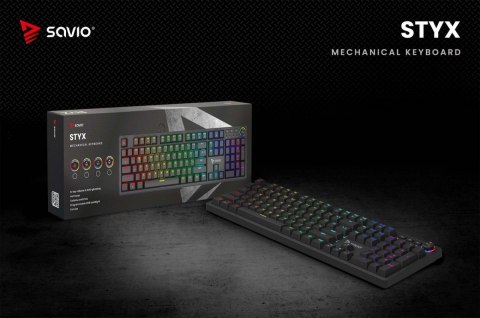 Klawiatura mechaniczna STYX Outemu Peach Silent Hot Swap RGB