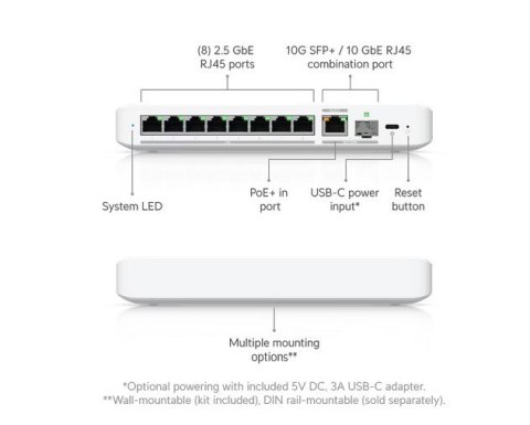 Przełącznik zarządzalny UniFi Switch Flex USW-Flex-2.5G-8