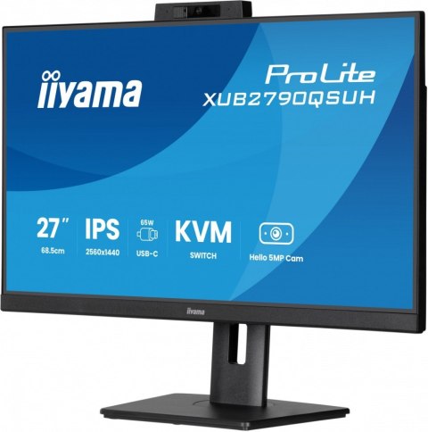 Monitor 27 cali XUB2790QSUH-B2 IPS,QHD,CAM,MIC,HDMI,DP,3xUSB(3.2), 100Hz,ADAPTIVE SYNC,FlickerFree,2x2W,WINDOWS HELLO