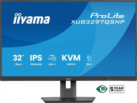 Monitor 32 cale XUB3297QSNP-B1 IPS,QHD,USB-C DOCK (95W), USB HUB 4x, KVM, RJ45, GW 5 LAT