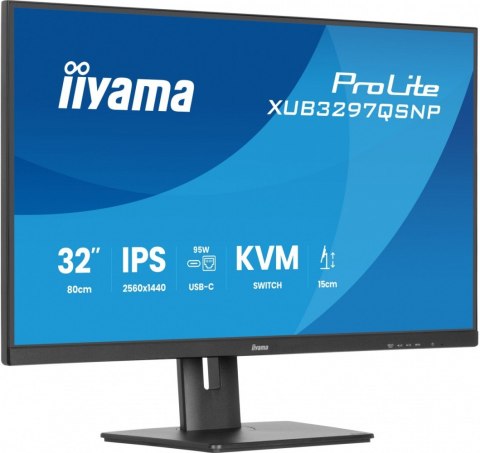 Monitor 32 cale XUB3297QSNP-B1 IPS,QHD,USB-C DOCK (95W), USB HUB 4x, KVM, RJ45, GW 5 LAT