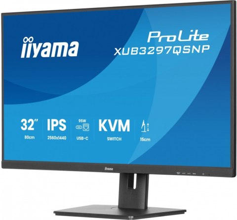 Monitor 32 cale XUB3297QSNP-B1 IPS,QHD,USB-C DOCK (95W), USB HUB 4x, KVM, RJ45, GW 5 LAT