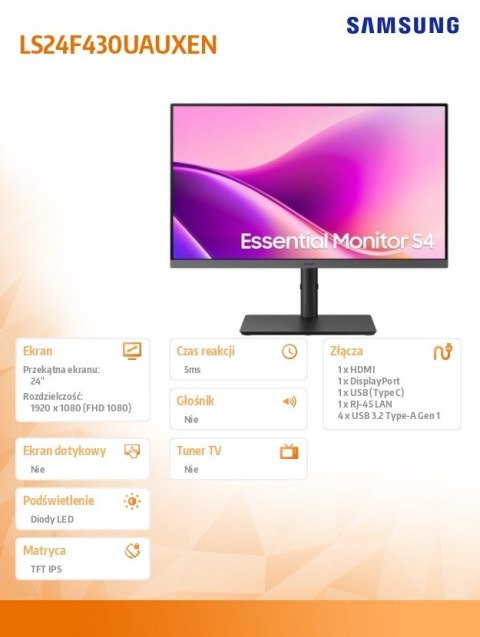 Monitor 24 cale LS24F430UAUXEN