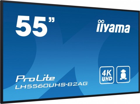Monitor wielkoformatowy 55 cali LH5560UHS-B1AG matowy 24h/7 500(cd/m2) VA 3840 x 2160 UHD(4K) Android.11 Wifi CMS(iiSignage2), U