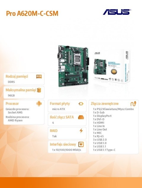 Płyta główna PRO A620M-C-CSM