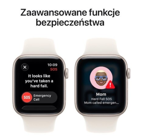 Watch SE 3 GPS koperta 44 mm z aluminium w kolorze księżycowej poświaty, pasek sportowy w kolorze księżycowej poświaty - rozmiar
