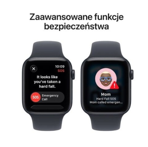 Watch SE 3 GPS koperta 44 mm z aluminium w kolorze księżycowej poświaty, pasek sportowy w kolorze księżycowej poświaty - rozmiar