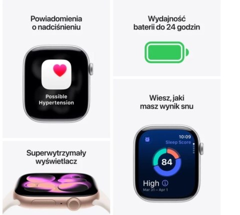 Watch Series 11 GPS+Cellular koperta 42 mm z aluminium w kolorze gwiezdnej szarości, pasek sportowy w kolorze czarnym - rozmiar 