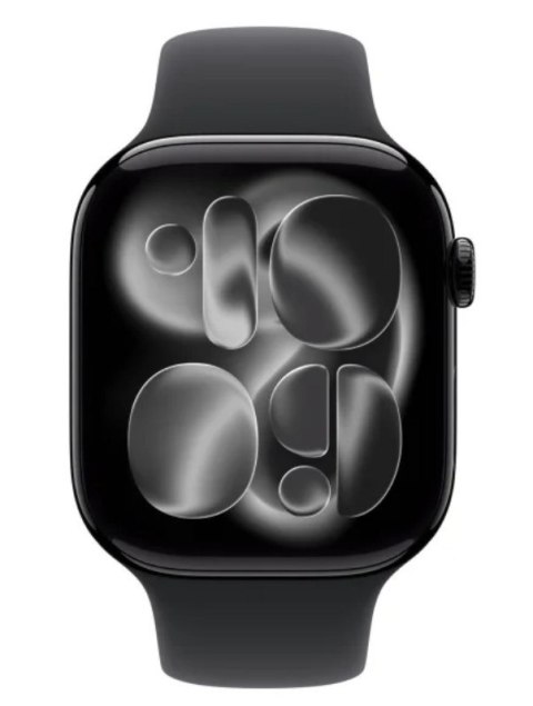 Watch Series 11 GPS+Cellular koperta 42 mm z aluminium w kolorze onyksu, pasek sportowy w kolorze czarnym - rozmiar S/M