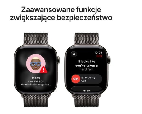 Watch Series 11 GPS + Cellular koperta 42 mm z tytanu w kolorze łupku, bransoleta mediolańska w kolorze łupku