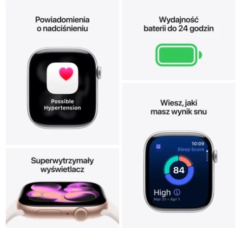 Watch Series 11 GPS+Cellular koperta 46 mm z aluminium w kolorze gwiezdnej szarości, pasek sportowy w kolorze czarnym - rozmiar 