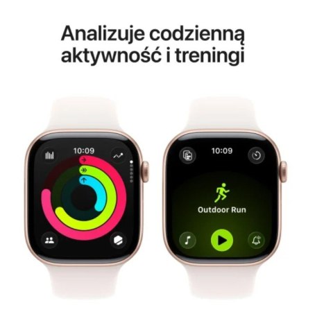 Watch Series 11 GPS, koperta 46 mm z aluminium w kolorze różowego złota, pasek sportowy w kolorze łagodnego różu - rozmiar M/L