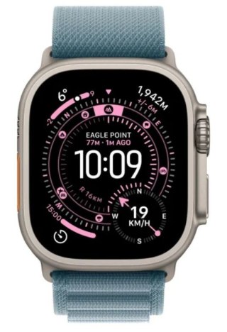Watch Ultra 3 GPS + Cellular koperta 49 mm z tytanu w kolorze naturalnym, opaska Alpine w kolorze jasnoniebieskim - rozmiar L