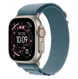 Watch Ultra 3 GPS + Cellular koperta 49 mm z tytanu w kolorze naturalnym, opaska Alpine w kolorze jasnoniebieskim - rozmiar M