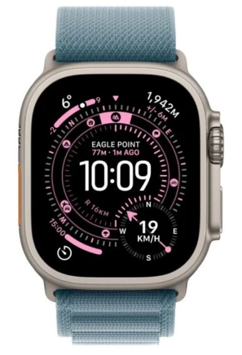 Watch Ultra 3 GPS + Cellular koperta 49 mm z tytanu w kolorze naturalnym, opaska Alpine w kolorze jasnoniebieskim - rozmiar M
