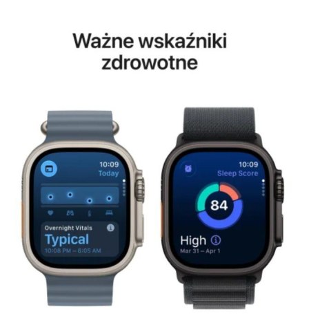 Watch Ultra 3 GPS + Cellular koperta 49 mm z tytanu w kolorze naturalnym, opaska Alpine w kolorze jasnoniebieskim - rozmiar M
