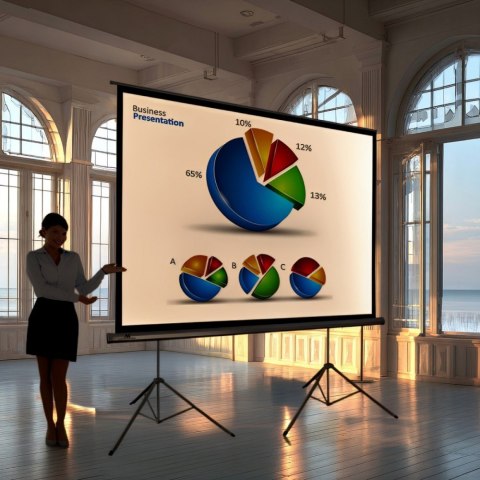 Ekran projekcyjny MC-712 150" 4:3 dwa statywy