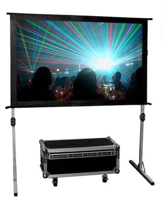 Ekran ramowy FOLD 340 (16:9, 385.8 x 226 cm, czarne ramki, Matt White)