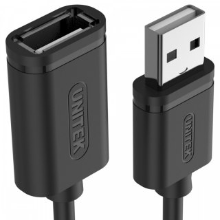Kabel przedłużacz USB 2.0 AM-AF, 1m, Y-C428GBK