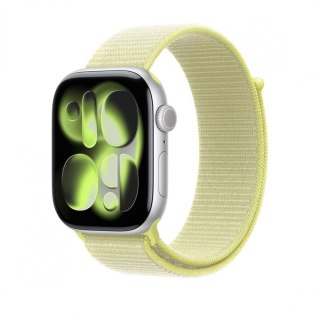 Opaska sportowa w kolorze neonowym żółtym do koperty 46 mm