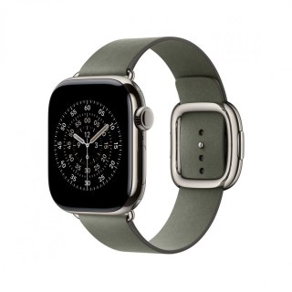Pasek w kolorze brązowej szałwii z klamrą nowoczesną do koperty 42 mm - rozmiar L