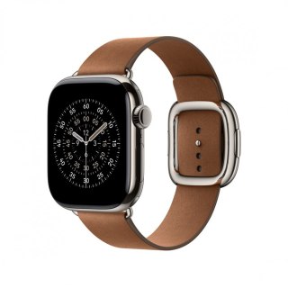 Pasek w kolorze karmelu z klamrą nowoczesną do koperty 42 mm - rozmiar M
