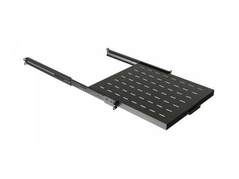 Półka wysuwana do szaf rack 19 cali 500mm czarna