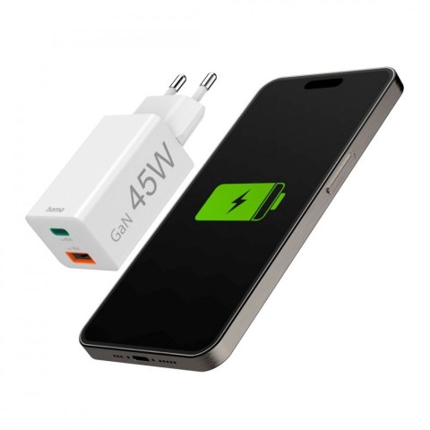 Ładowarka sieciowa mini 45W GaN PD/QC