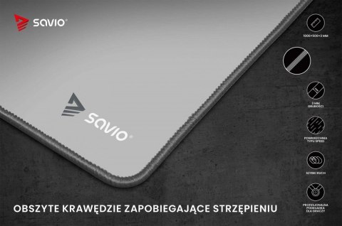 Podkładka 1000 x 500 x 3 mm Turbo Dynamic Grey edition XXL SAVIO