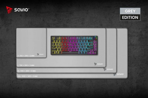 Podkładka 700 x 300 x 3 mm Turbo Dynamic Grey Edition L SAVIO