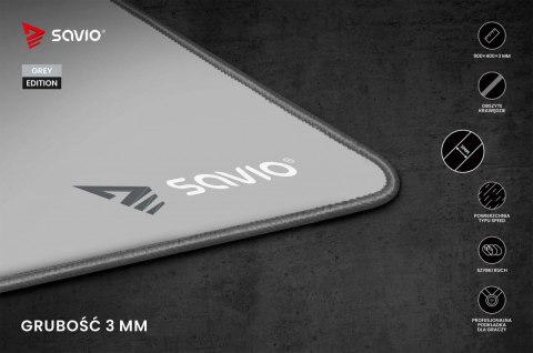 Podkładka 900 x 400 x 3 mm Turbo Dynamic Grey Edition XL SAVIO
