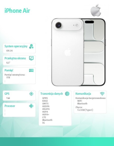 IPhone Air 1TB Biały obłok