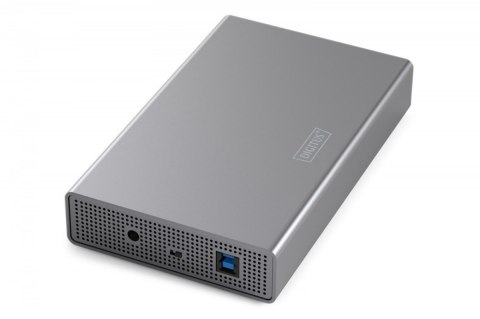 Obudowa zewnętrzna USB 3.0 na dysk SSD/HDD 3.5" SATA III max. 16 TB z zasilaczem, aluminiowa