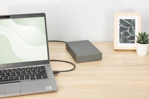 Obudowa zewnętrzna USB 3.0 na dysk SSD/HDD 3.5" SATA III max. 16 TB z zasilaczem, aluminiowa