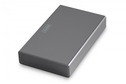 Obudowa zewnętrzna USB 3.0 na dysk SSD/HDD 3.5" SATA III max. 16 TB z zasilaczem, aluminiowa