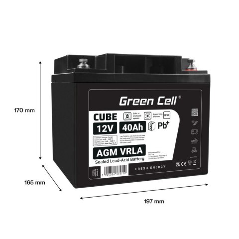 Akumulator AGM VRLA 12V 40Ah IP54