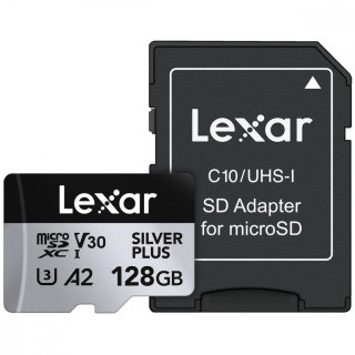 Karta pamięci microSD 128GB C10 A2 U3 V30 205/150MB/s Silver Plus