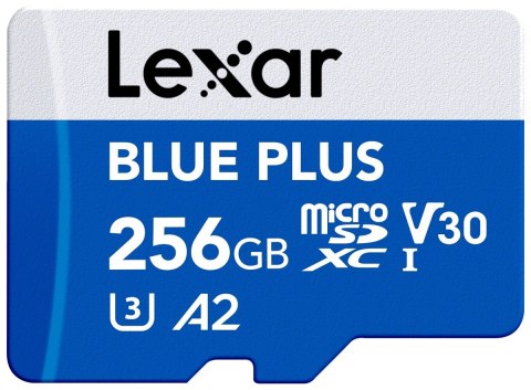 Karta pamięci microSD 256GB C10 A2 U3 V30 170MB/s Blue Plus
