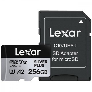 Karta pamięci microSD 256GB C10 A2 U3 V30 205/150MB/s Silver Plus