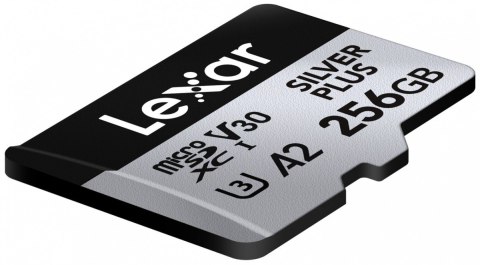 Karta pamięci microSD 256GB C10 A2 U3 V30 205/150MB/s Silver Plus