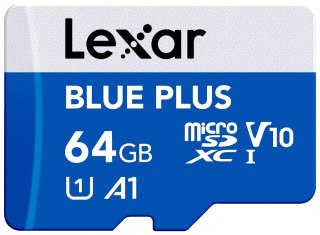 Karta pamięci microSD 64GB C10 A1 U3 V10 100MB/s Blue Plus